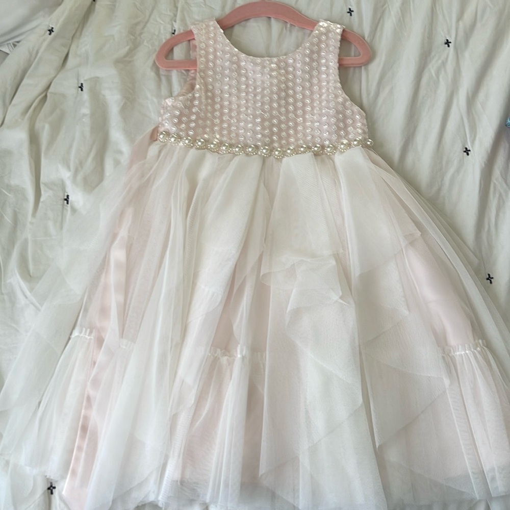 Pink pearl party dress